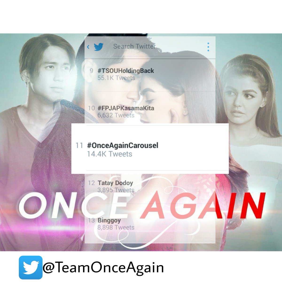 ALNINENation's tweet photo. Maraming salamat po sa panonood ng #OnceAgain! Bukas ulit! #OnceAgainCarousel 😘 https://t.co/U4q5Indfna