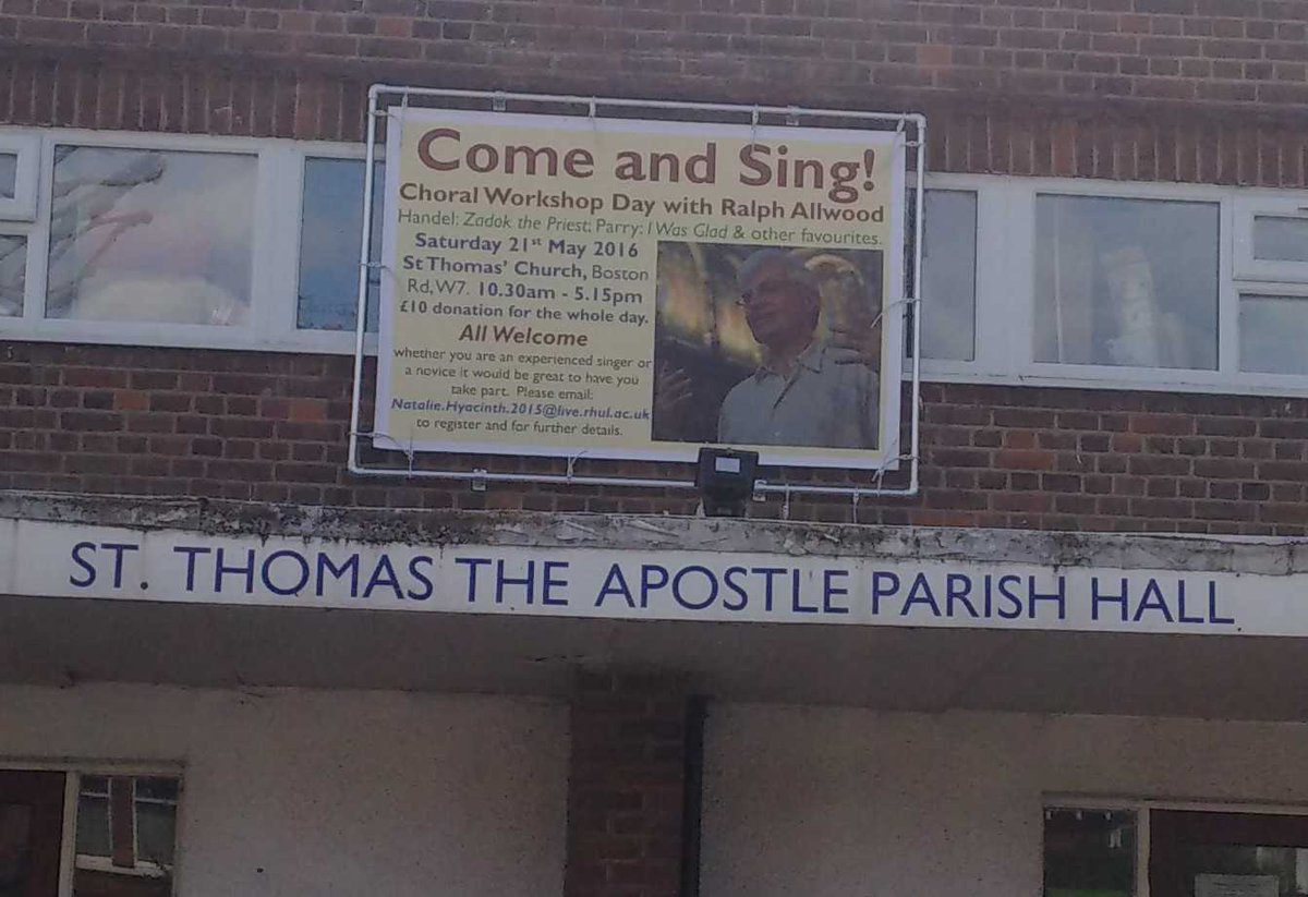 Only a few days to go before 'Come &amp; Sing' <a href="/stthomashanwell/">St Thomas's Church</a>, and it's not too late to book with @ suburbanfaith