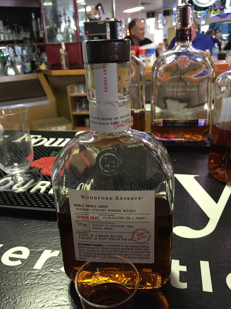 PowerMan4Evr's tweet photo. Had my first taste of Woodford Reserve Double Double Oaked #Amazing #WoodfordReserve https://t.co/a8ZxAtjEAK