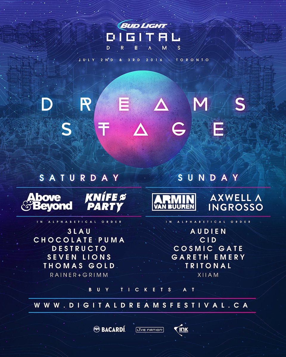DreamsFest's tweet image. Our Dreams Stage lineup is here! $109.99 single day tickets will be on sale this Wednesday at 10am to Friday 10pm!