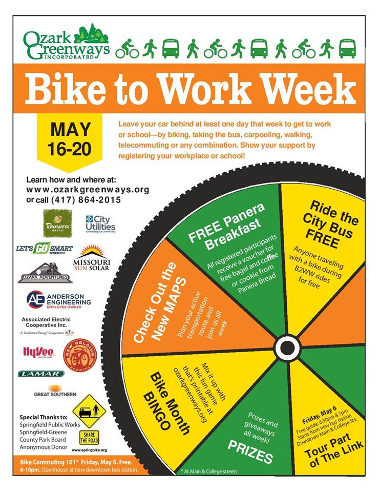 Bike to Work Week starts today! ow.ly/dcZz300fe3g. @OzarkGreenways #BiketoWorkWeek