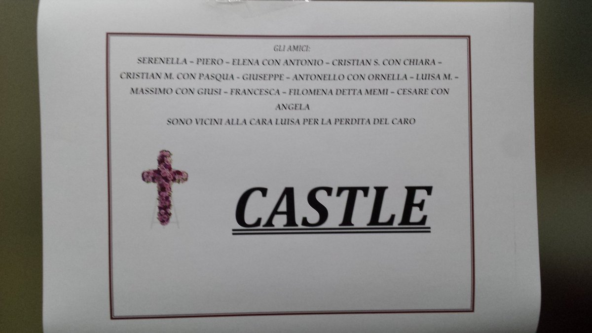 ImAStanasDevil's tweet photo. My husband's joke... ππππ
#RIPCastle https://t.co/Cj7Yc0mVFk