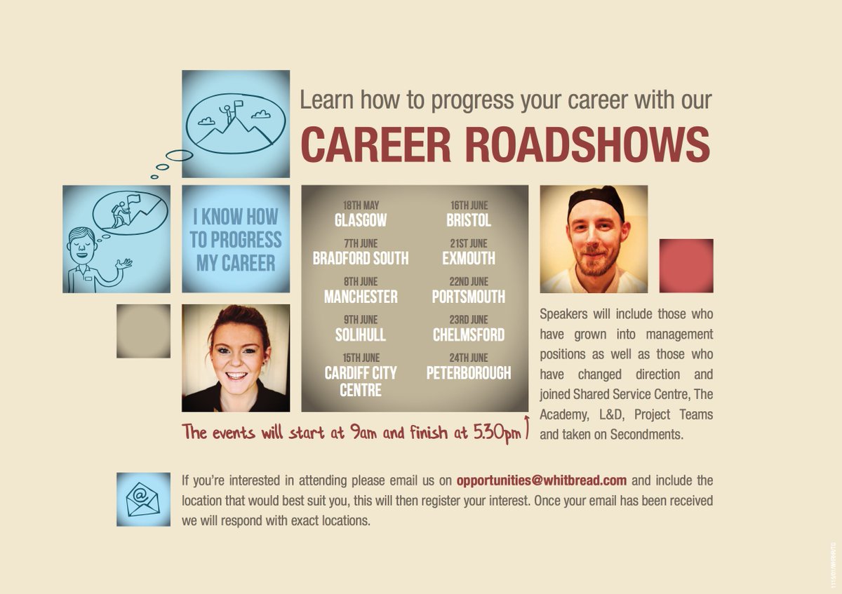 Learn how to progress your career and sign up to one of our many roadshows across the UK!