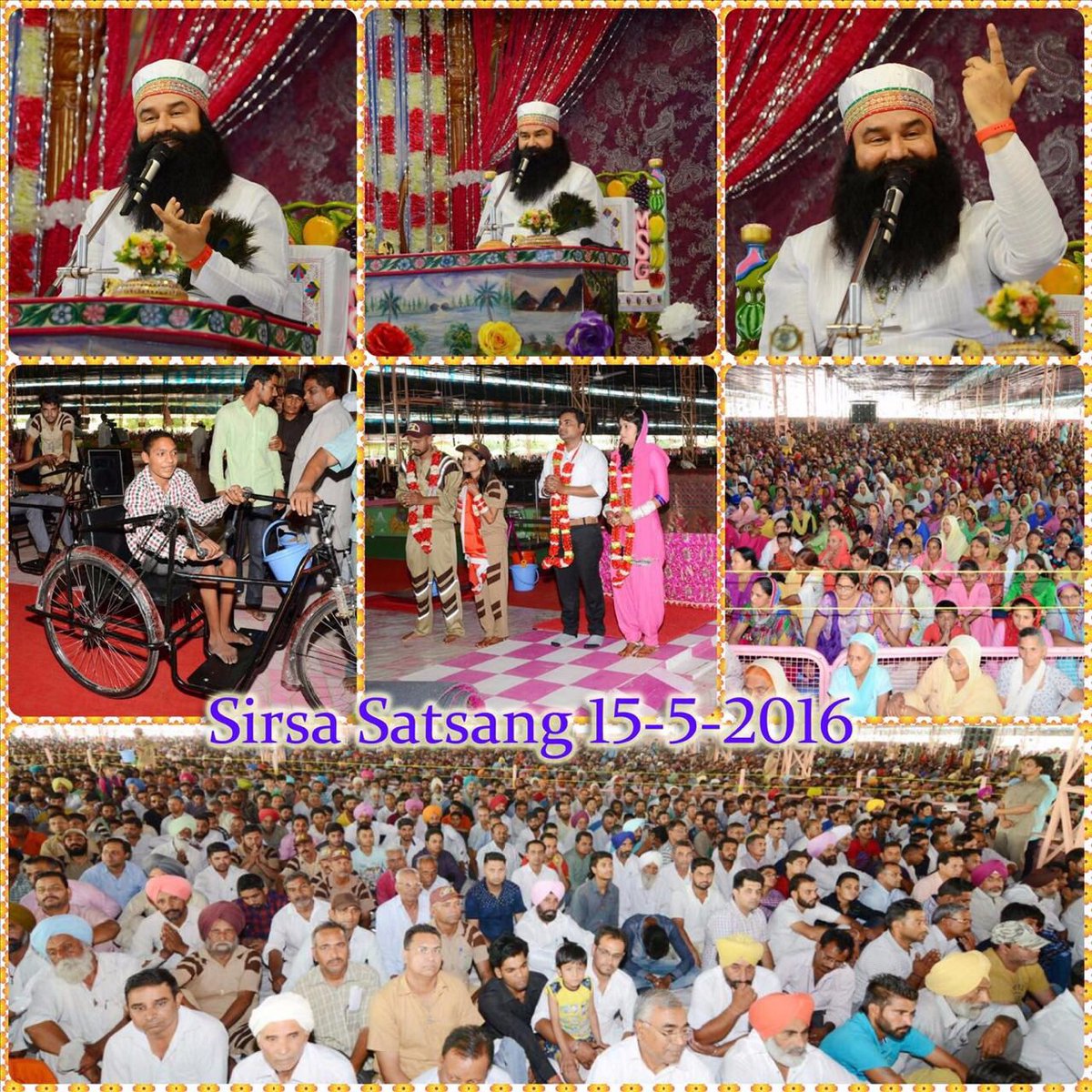 #MSGpreaches  On Sunday ,10230 ppl learnt Method of Meditation. Home Keys & Tricycles given to needy.