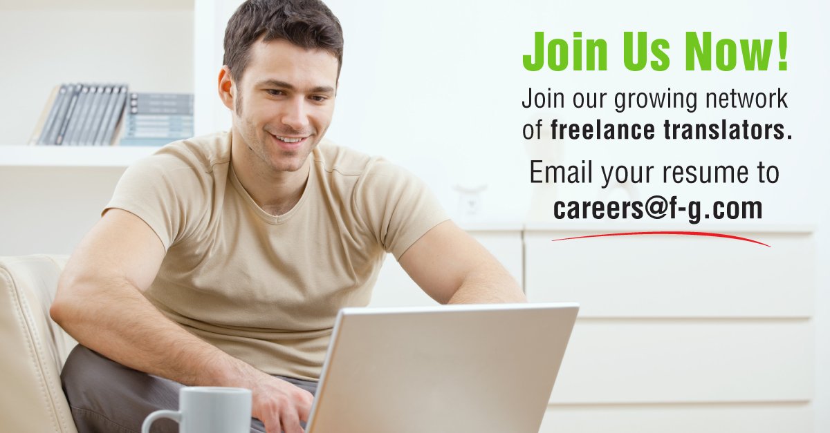 FGTranslation's tweet image. Join our network of #freelance #translators. Email your #CV with your #language pair in the subject line. #T9N #L10N