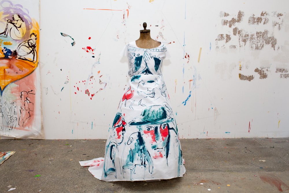 ManaContemp's tweet image. Maria de los Angeles' political dresses &amp;amp; other works open at @frontartspace  June 2, 7pm: ow.ly/EPr1300flnH