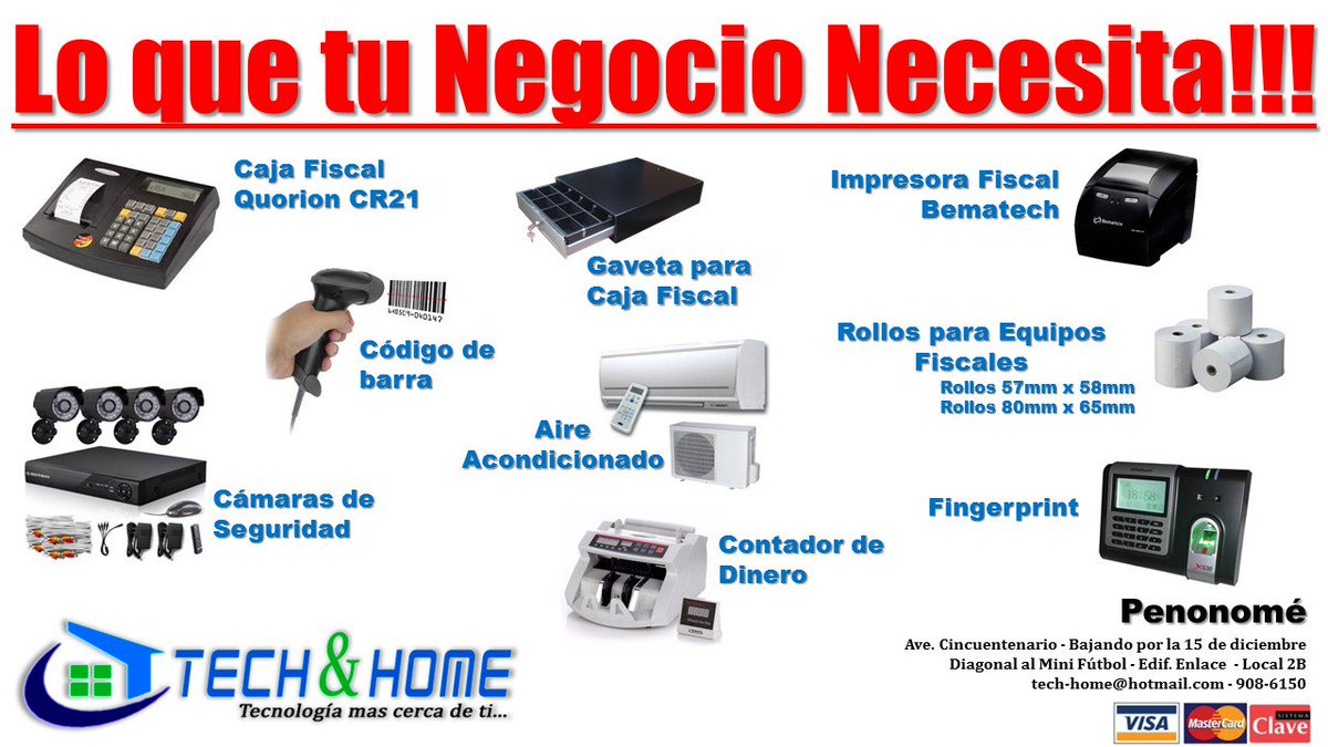 TechAndHome's tweet photo. Lo que tu Negocio necesita!!!!
#techandhome #penonome Contáctanos! https://t.co/4URL3aJFDq