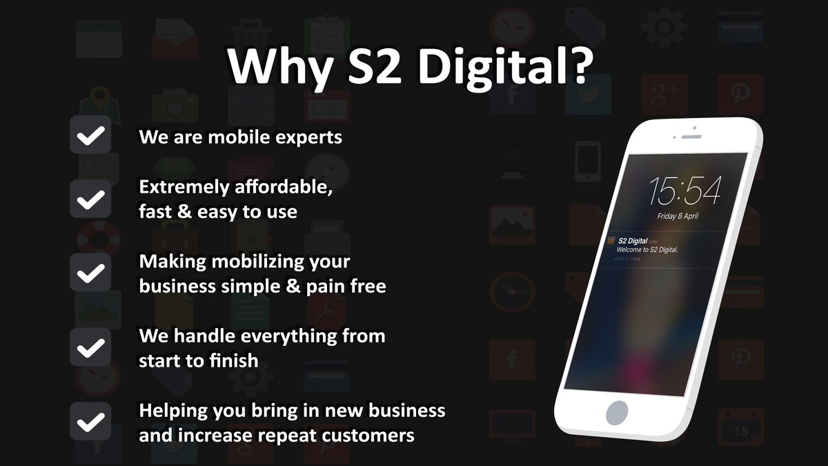 S2DigitalLtd's tweet photo. Why should you choose S2 Digital? #appdevelopment #businessapps #smallbiz #digital #s2digital #mobileapps https://t.co/TvDEWWWAGG