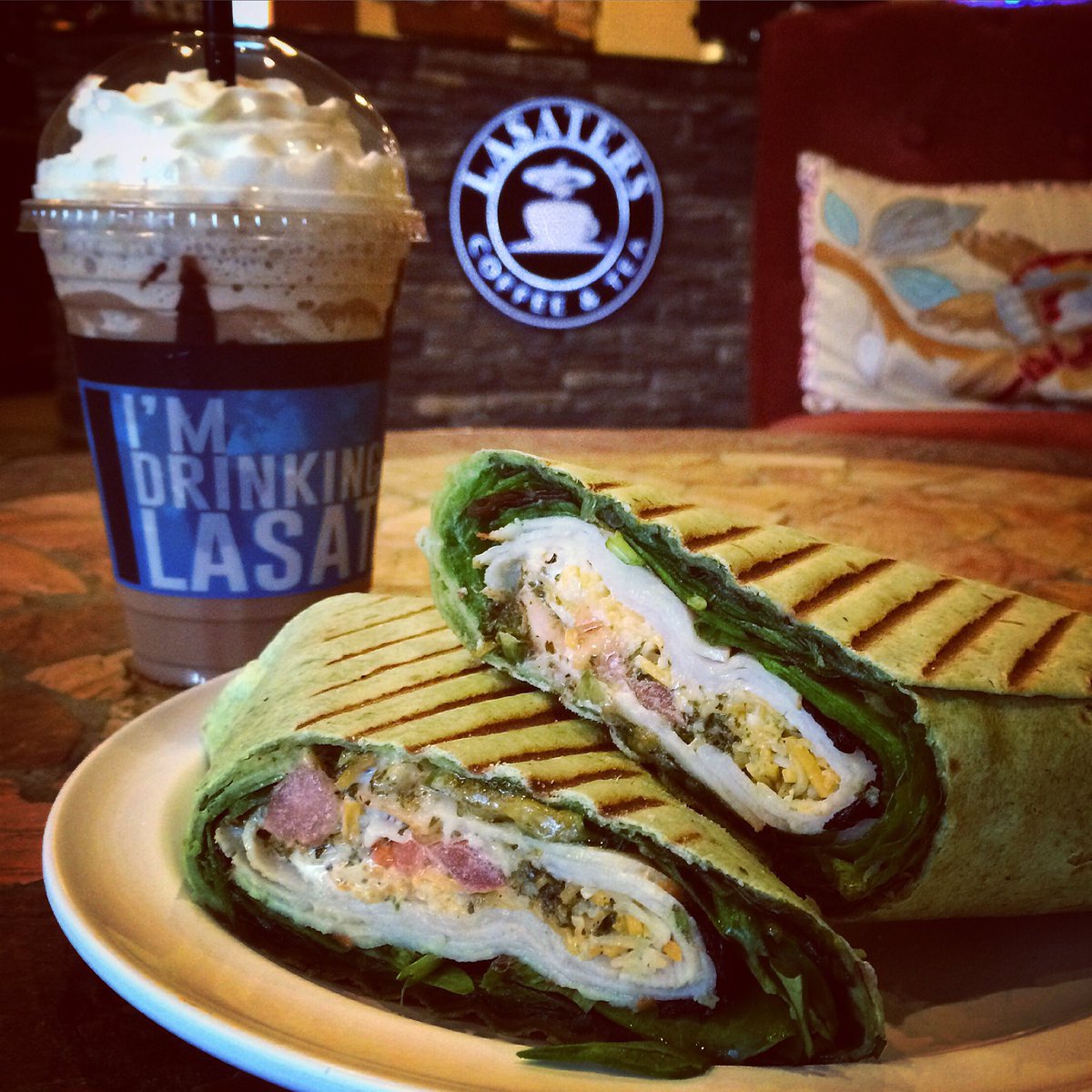 LasatersCoffee's tweet photo. #MondayMotivation? We've got something in mind. 😏 #ImDrinkingLasaters #GrilledWrap #Latte #Cafe #Mocha #Tennessee https://t.co/UzMywh3KJ9
