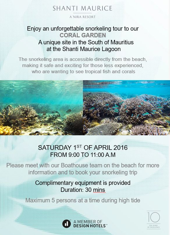 niraresorts's tweet photo. Enjoy an unforgettable snorkelling tour to our Coral Garden - a unique site in the South of Mauritius https://t.co/tZIW0oIJFc