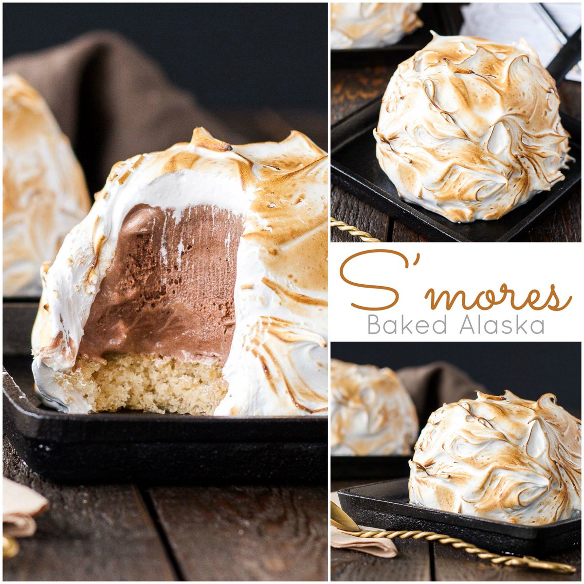 livforcake's tweet photo. S’mores Baked Alaska combines a fun retro dessert with a favourite campfire treat. #BHGParty https://t.co/9ppWHJQpRW https://t.co/R9lIkzM58V