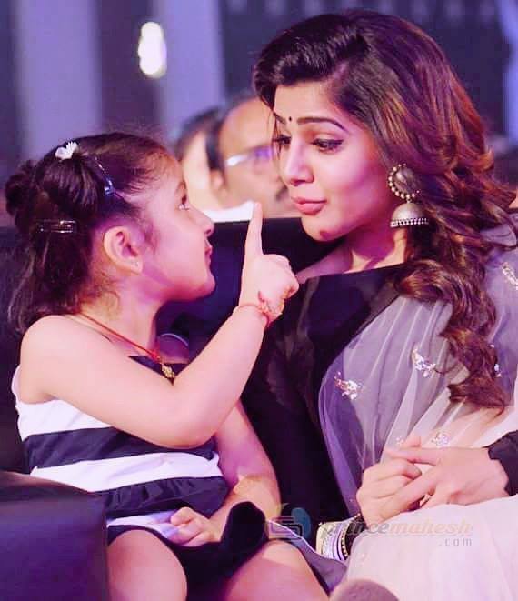 WeeklyTollywood's tweet photo. Sitara with samantha#samantharuthprabhu https://t.co/o78Ayfh5pr
