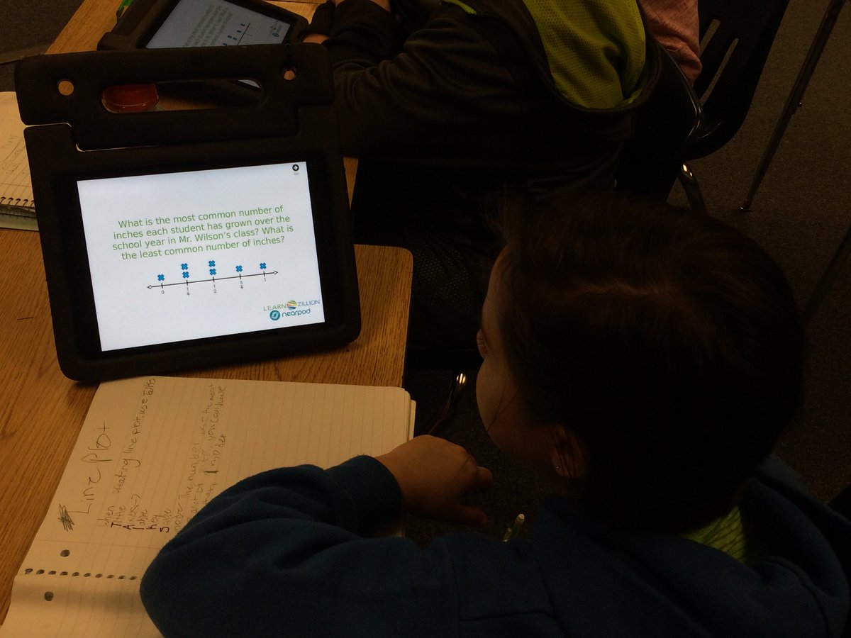 teachkirk's tweet photo. Introduced Ss to line plots and @nearpod! Loving the interactive technology! @SharpsburgES #180opportunities https://t.co/OLFpILONZz