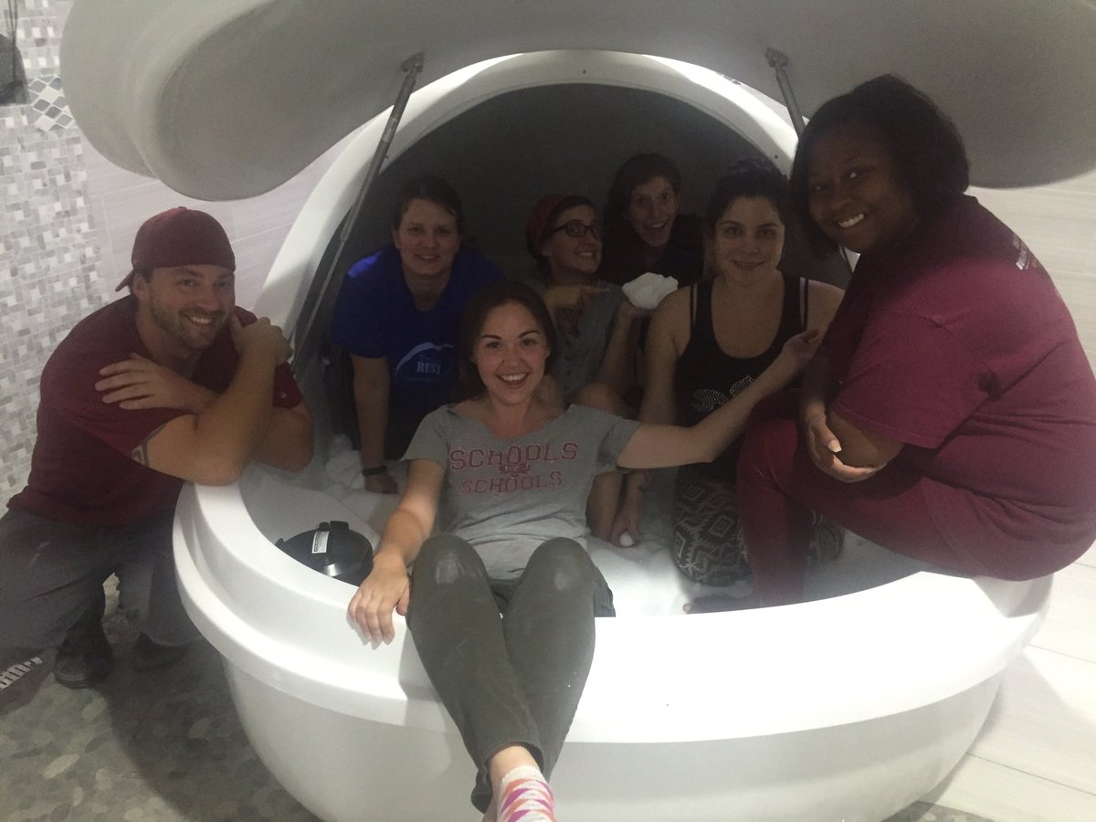 Float_Brain's tweet photo. First #pod full of #salt! A #victory for the new #truerest #chandler location after an arduous build out! #floatpod https://t.co/NZEq78sohc