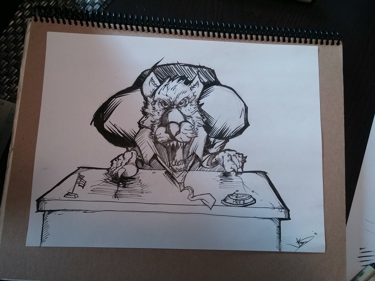 JarrettKrueger's tweet image. @agentbizzle @TheComedyButton #presidentwolf I could spend a week drawing characters you guys made up.