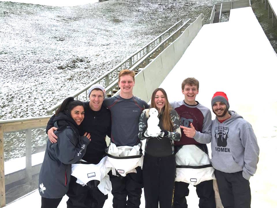 canfreestyleski's tweet photo. Not quite what our aerialists had in mind when we told them summer training would be taking place in Lake Placid ⛄️ https://t.co/PrHRrCVnZ0