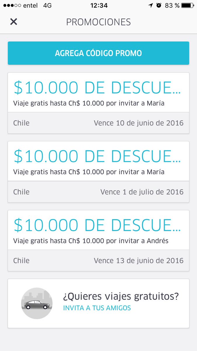 FcaAlarcon's tweet photo. @Uber tiene códigos mal aplicados en tu cuenta. No los usen porque se los van cobrar. Exijo devolución!!! #FailUber https://t.co/1b3oN9Y7wu