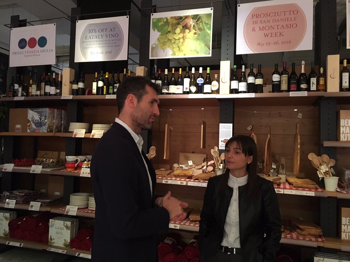serracchiani's tweet image. @Eataly dedica un mese a eccellenze enogastronomiche #FVG. Grande vetrina per nostre aziende agroalimentari #NewYork