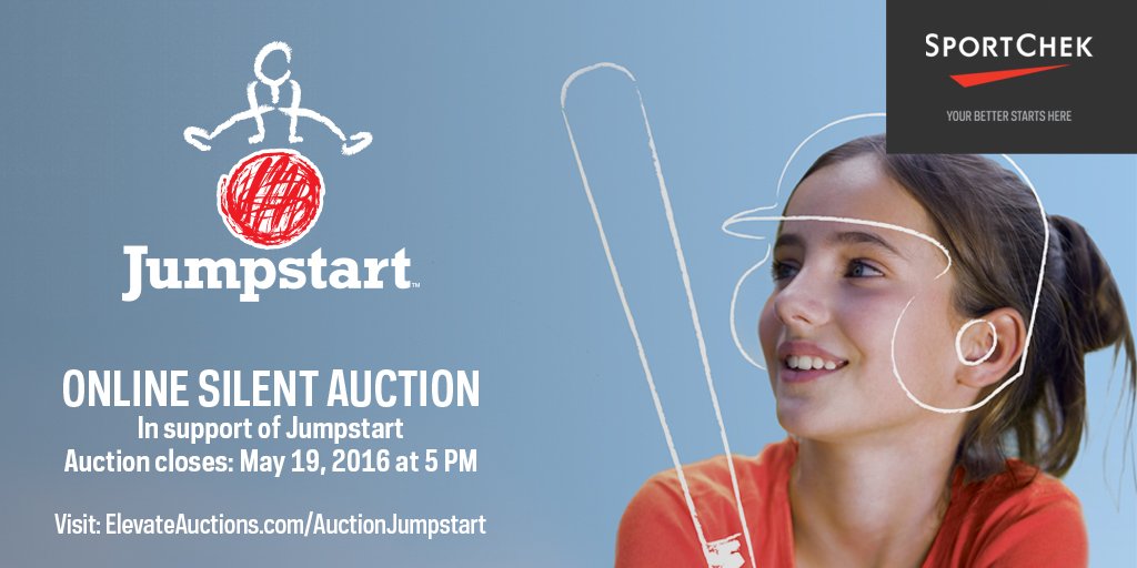 SportChek's tweet photo. Until May 19 bid in our Jumpstart silent auction, proceeds help @ctjumpstart kids in #YYM https://t.co/IHXGW2H9I4 https://t.co/2RZ48ehBH9