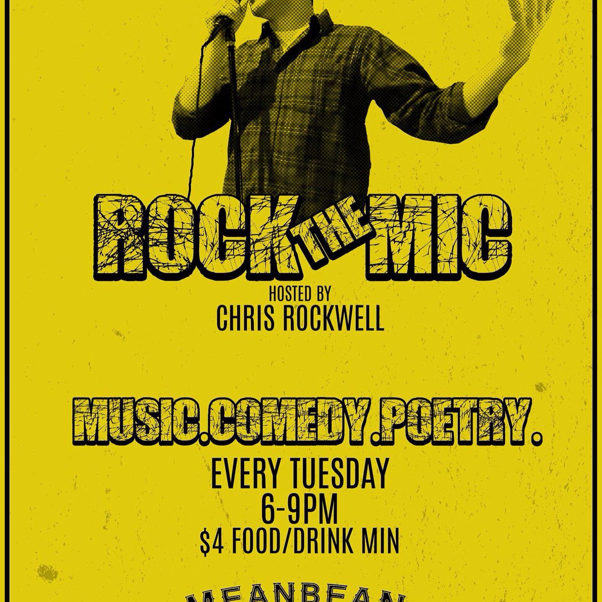MeanbeanNJ's tweet photo. Meanbean just added a new OPEN MIC night. Now every Tuesday  night we r proud to announce Chris Rockwell as our host https://t.co/B3WPu656Bx
