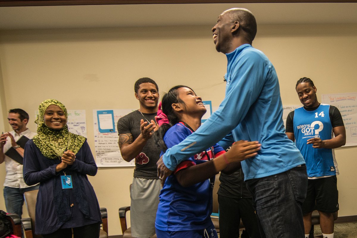 coachesacross's tweet photo. What an experience for the @MJGold Positive Track young leaders today meeting the man himself at the @mjp360! #MJPT https://t.co/GJY6iIccb2
