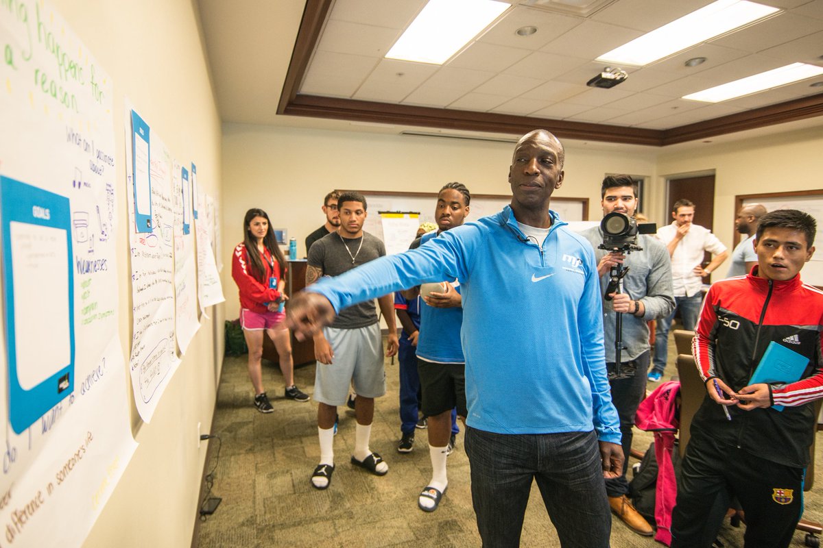 coachesacross's tweet photo. What an experience for the @MJGold Positive Track young leaders today meeting the man himself at the @mjp360! #MJPT https://t.co/GJY6iIccb2