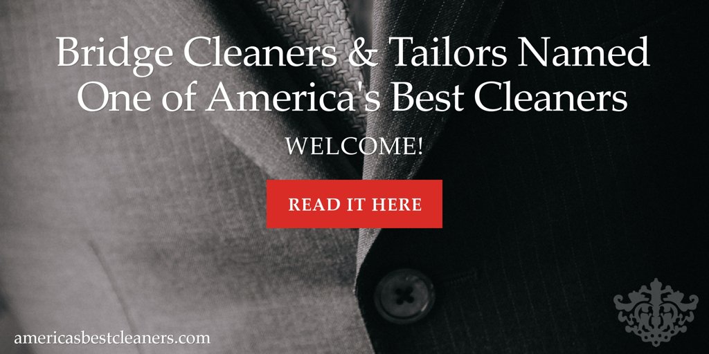 couturecare's tweet image. .@BridgeCleaners Named One of America's Best Cleaners
Welcome! bit.ly/1Owb9zw