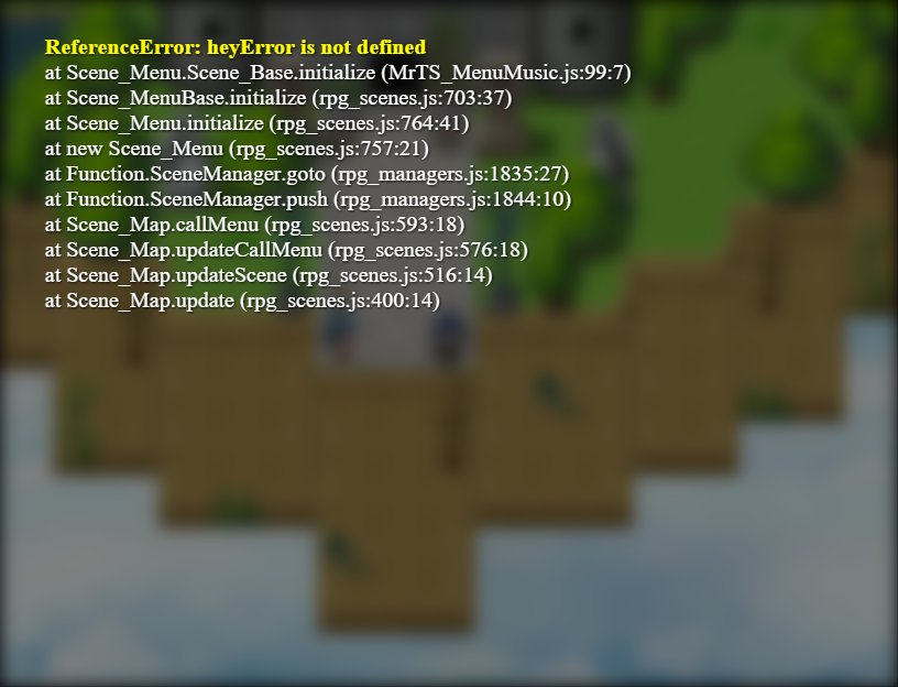 MrTrivel's tweet photo. Easier to report bugs when there's whole stack on the screen: https://t.co/ZXVhe8w7r4 #RPGMaker #RPGMakerMV #RMMV https://t.co/sEDAOK7HCe