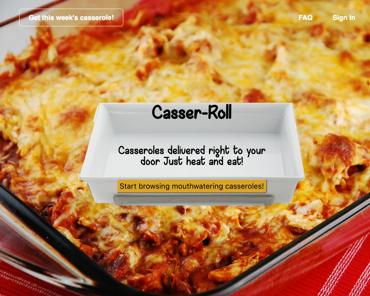 #dailyUI #003 - Same font as Friday...but new product!  Food is on the mind...obviously...