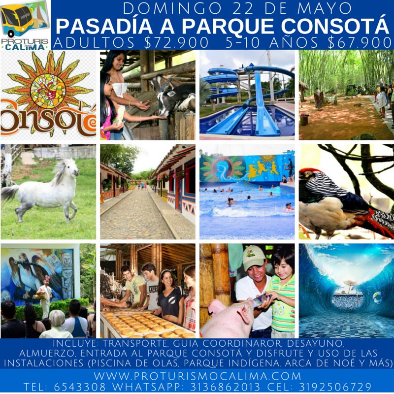 proturiscalima's tweet image. Parque Consotá este Domingo 22 de Mayo por Solo $72.900. Reservas: 6543308, WAP 313 686 2013 facebook.com/events/5259773…