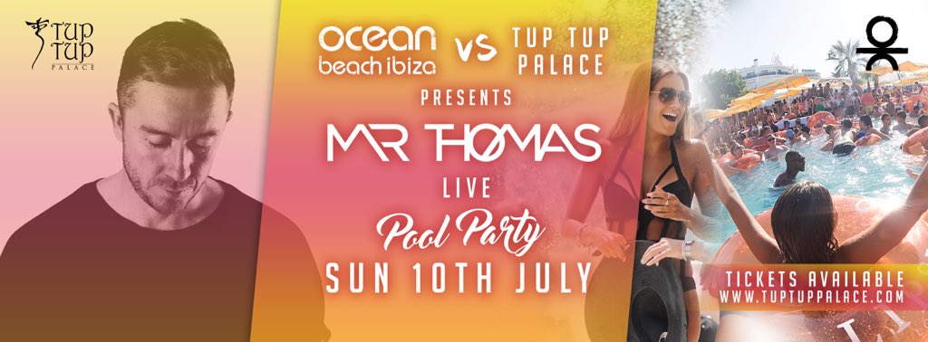 MrThomasMusic's tweet image. Summers nearly here catch me in Ibiza on July 10th  for the @OceanBeachIbiza vs @tuptuppalace pool party #poolparty