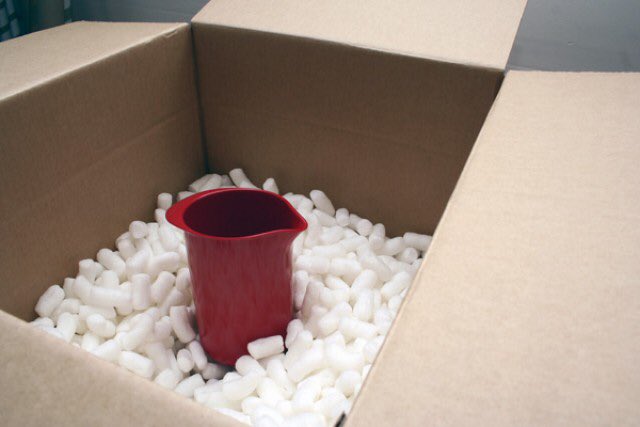 Over_Packaged's tweet image. A lot of packing peanuts it's for a beaker