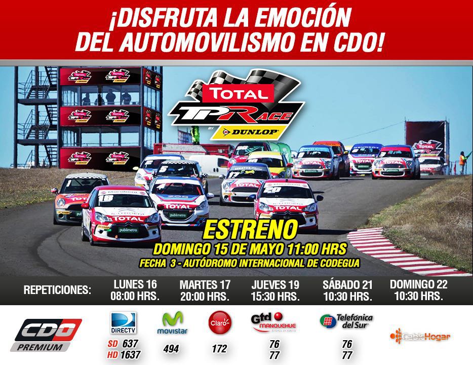 FamiliaPais's tweet photo. #Chile Disfruta toda la emoción del Automovilismo desde #AutodromoCodegua por @canal_CDO #TPRace Martes 20:00 hrs. https://t.co/wTPI6fEmgW