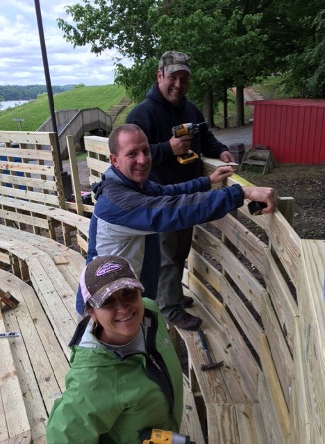 TimsCamps's tweet photo. New #campfire circle just one of many projects completed by the amazing 50 @thckentahten Work Weekend volunteers! https://t.co/pv8Ddv5Dxu