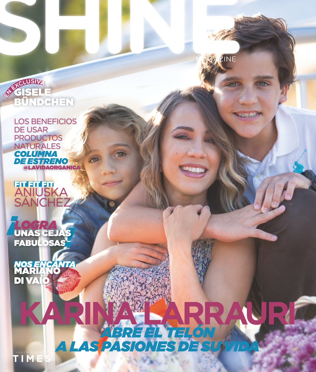 ShineMagazineRD's tweet photo. Esta es la portada de nuestra edición especial de madres con @KarinaLarrauri junto a sus bombones #ShinebabyShine https://t.co/OaWcoWAfil