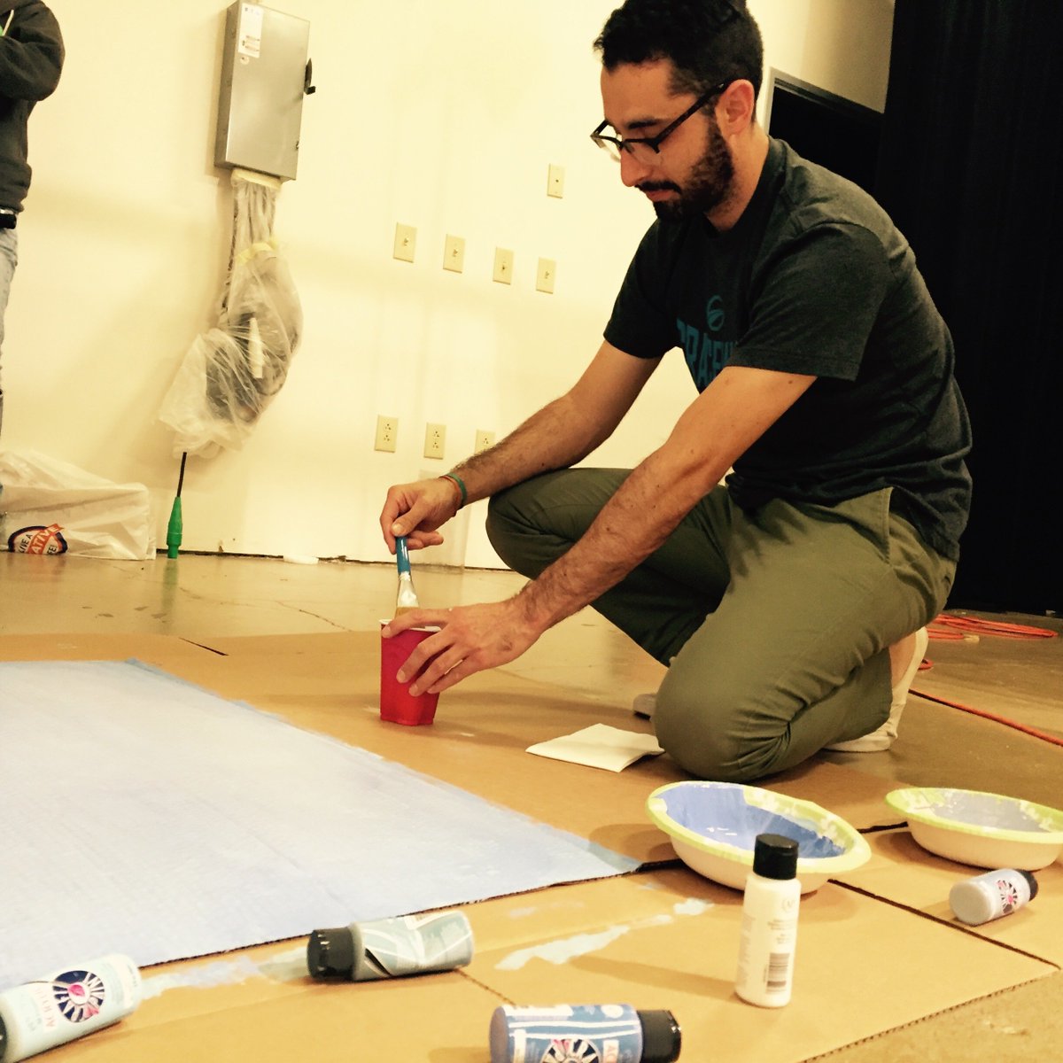 RTCreativeGroup's tweet image. Greg uses paints to create what will soon be part of a brand new motion graphic on @gracewaymedia! #rtcreativegroup