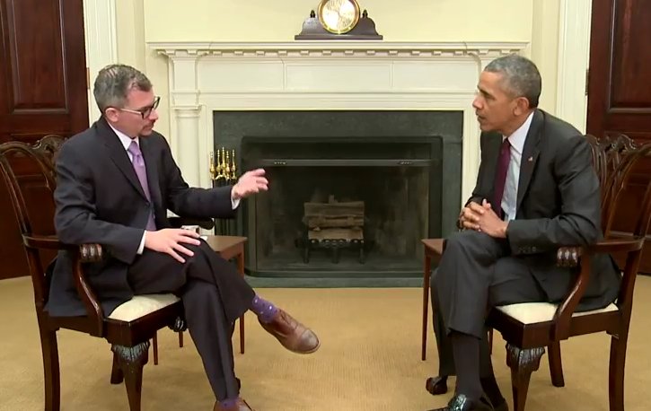 YSU alum Chris Geidner now interviewing President Obama in the White House.