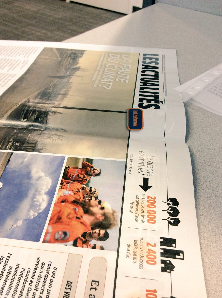ChloeMachillot's tweet photo. Les incendies de Fort Mc Murray en chiffres et explications dans @Lactualite en kiosque #FortMcMurray https://t.co/CKLM5zpp81