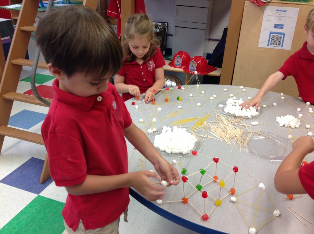 stm_PKB's tweet photo. Design challenge with @DaWriterChik @stmsaints #gumdropsandmarshmallows #designthinking #PreK https://t.co/obXvwRvuYn