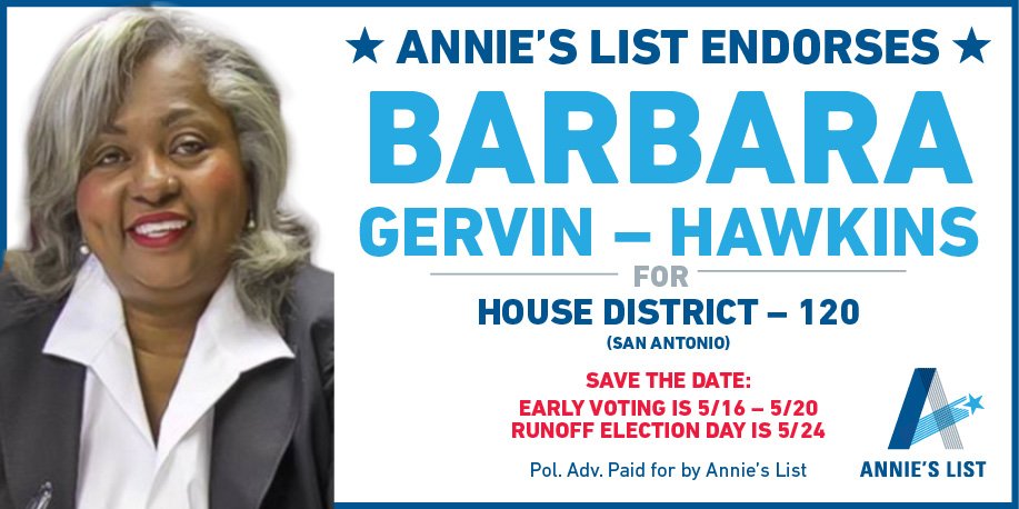 Find out where you can cast your vote for <a href="/VoteBarbara/">Rep. Barbara Gervin-Hawkins</a> for #HD120 bit.ly/1Xv95z7 #ElectionsMatter