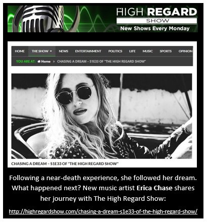 _ChromePR_'s tweet photo. Follow a near-death experience, she followed her dream. #EricaChase talks to @HighRegardShow:https://t.co/5lMT2NpwEk https://t.co/rHLJTzVtsb