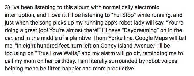 johndryan's tweet photo. Love @butlerwills’ description of modern listening experience (reviewing @radiohead album)

https://t.co/rYioiRRCCc https://t.co/Im5Lxt6qOP