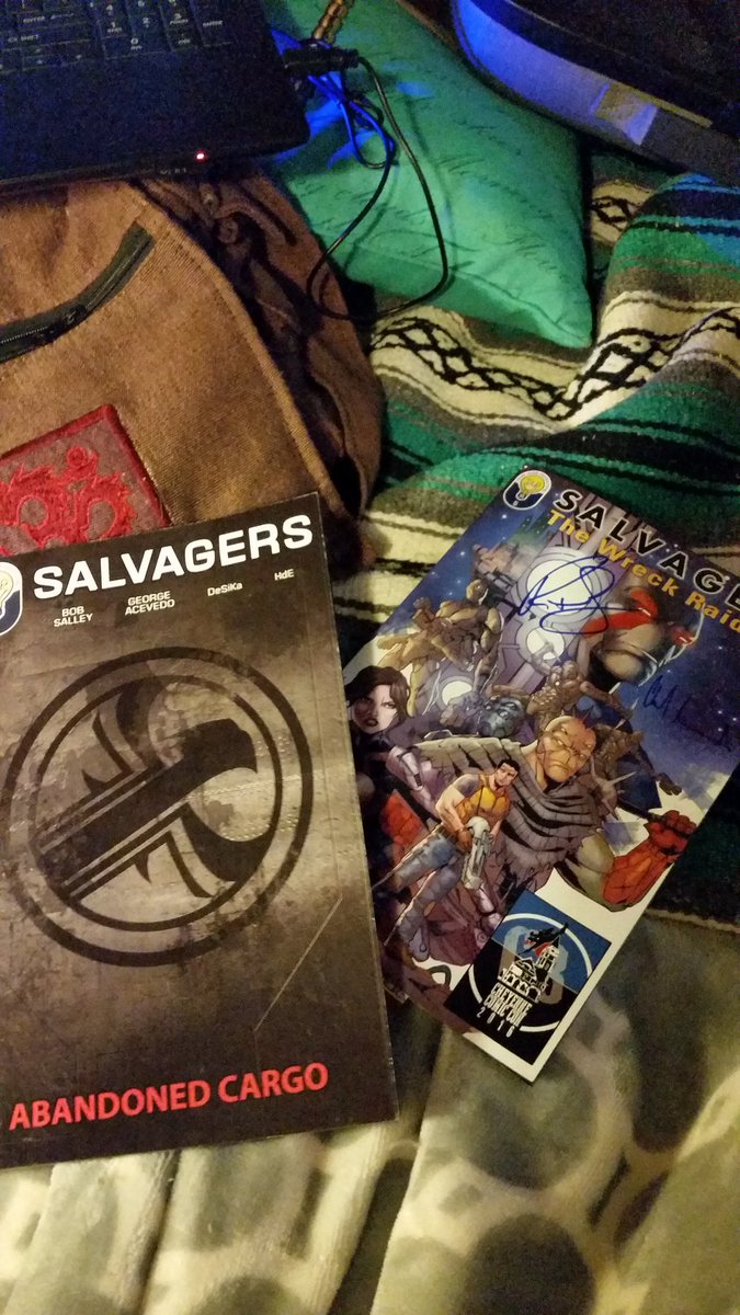 Lupaket's tweet photo. #cheyennecomicon got this, signed by author and artist, thanks guys, love it! @Bob_Salley @_Salvagers https://t.co/TDULRXyqwy