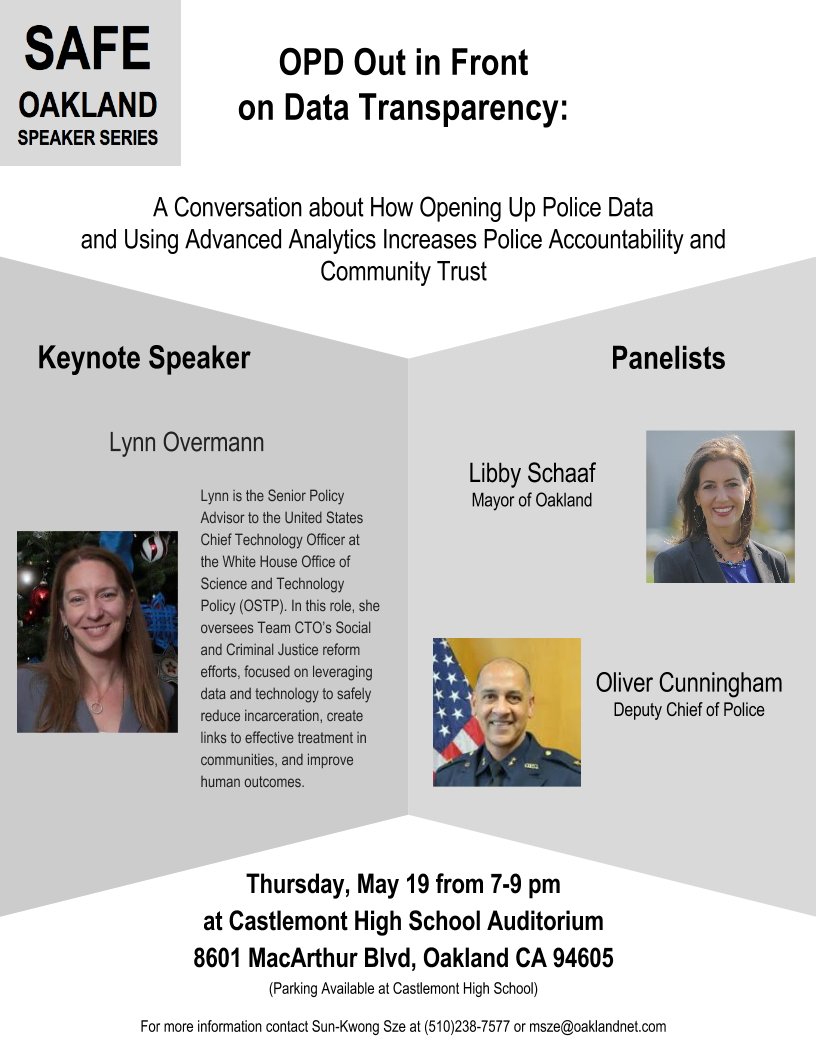 Join us at <a href="/CastlemontHigh/">Castlemont High</a> Thurs 7-9PM for a conversation about opening up police data to increase accountability.