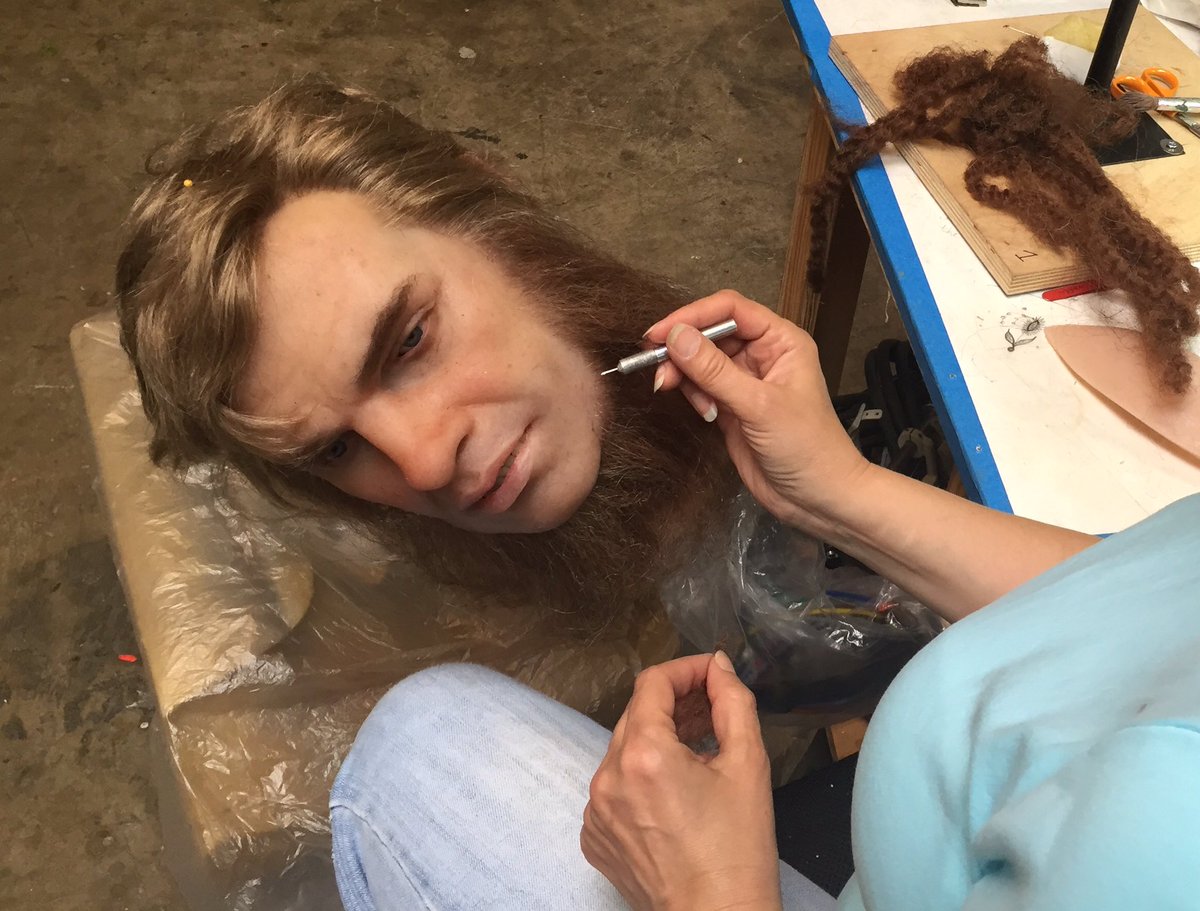 SallyDarkRides's tweet photo. Hair plugs aren't only for the bald. #onlyatsally #robotsRus #workinprogress #sallycorp #animatronics #artfinish https://t.co/2KfnXHpjy1