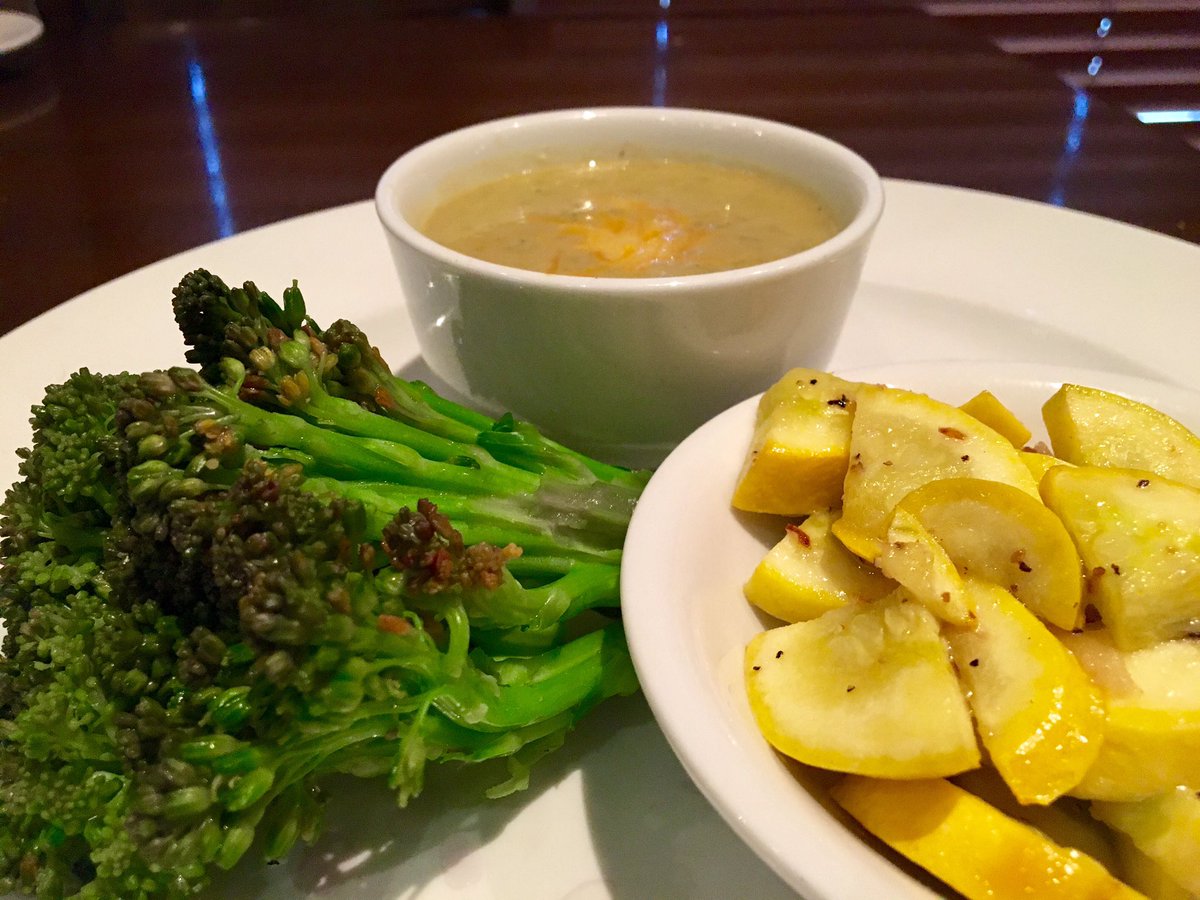 Table_100's tweet photo. Fresh squash, broccoli, and broccoli soup from #CooperFarms for our veggie features tonight! https://t.co/cfcxEAIBHa
