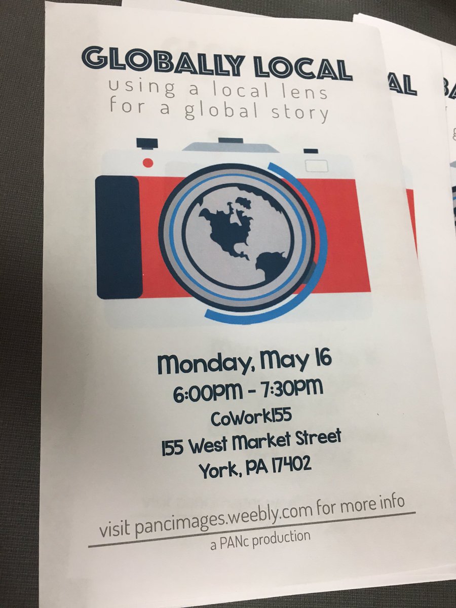 Two hours til the opening reception for this photo exhibit! Evening will include delicious <a href="/YorkPretzel/">York Pretzel</a> pretzels.