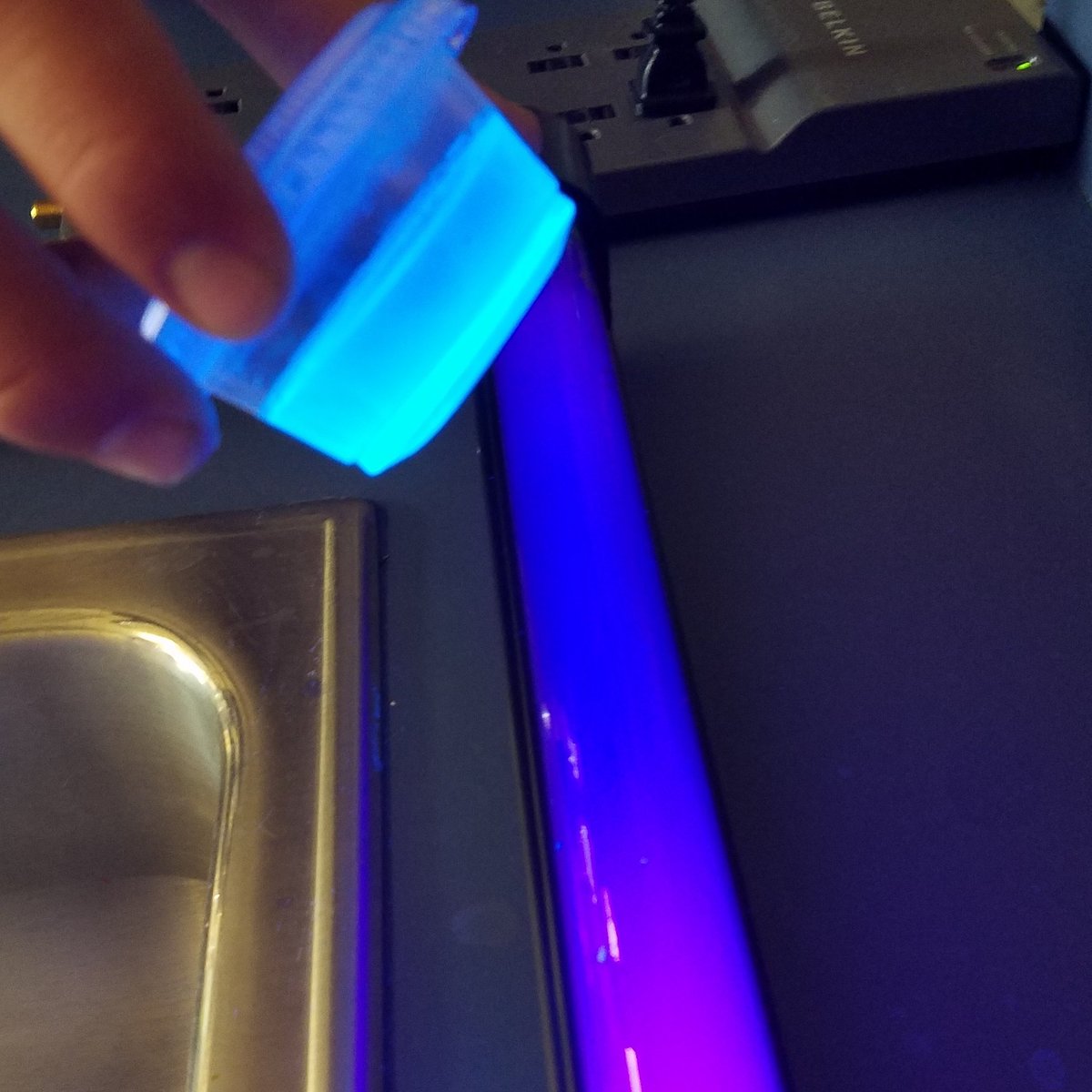 Made glow-in-the-dark Jello to review states if matter #ssdchat #sciencerocks #cangss
