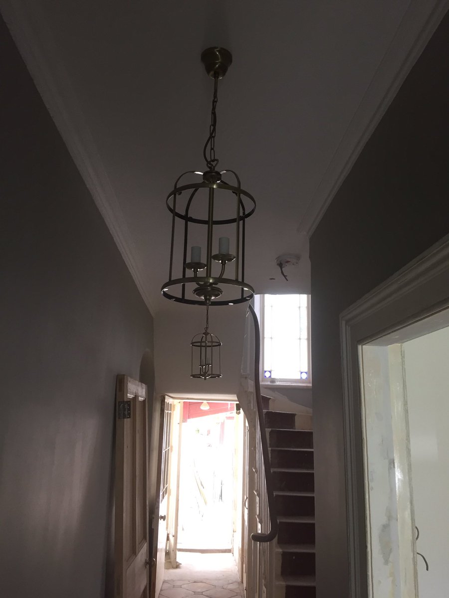 A couple of stunning pendants fitted in a #townhouse in #cirencester #electrician