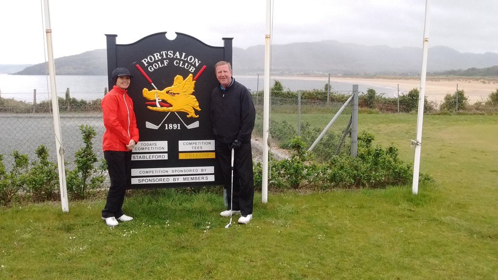 Great to welcome Elaine and <a href="/WhelanRonnie5/">Ronnie Whelan</a> back to Portsalon today. Hope you both had an enjoyable round.